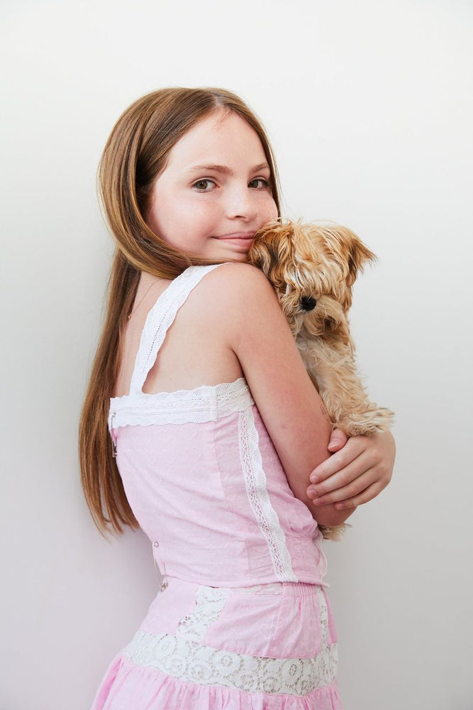 Theme Skylar Pink Lace Top