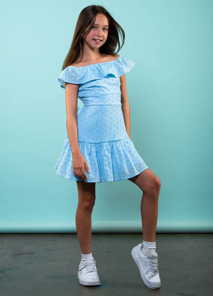 Miss Behave Pamela Tie Back Off Shoulder Dress