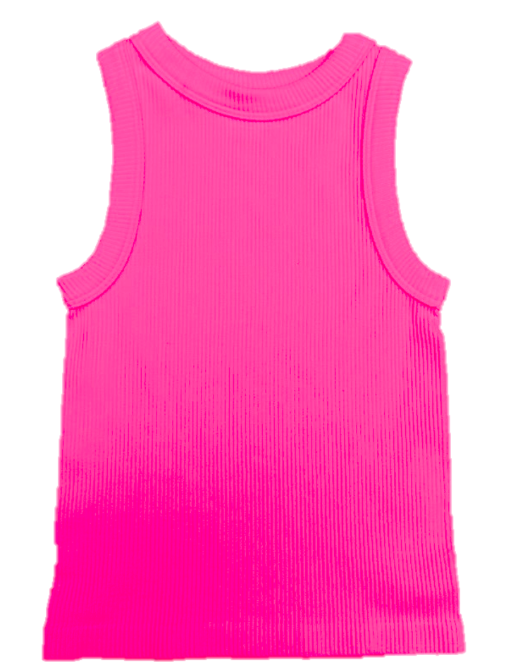 Hi Neck Ribbed Seamless Tank