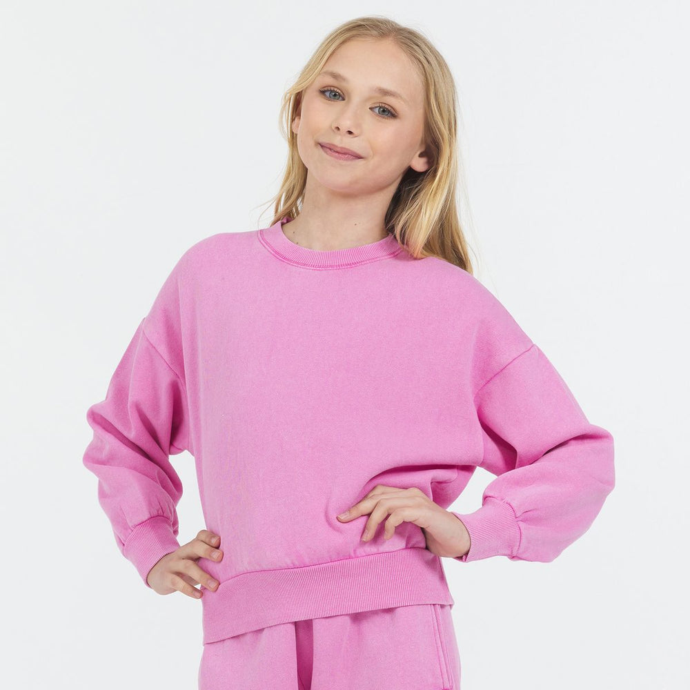 VH Pink Washed Crewneck Sweatshirt