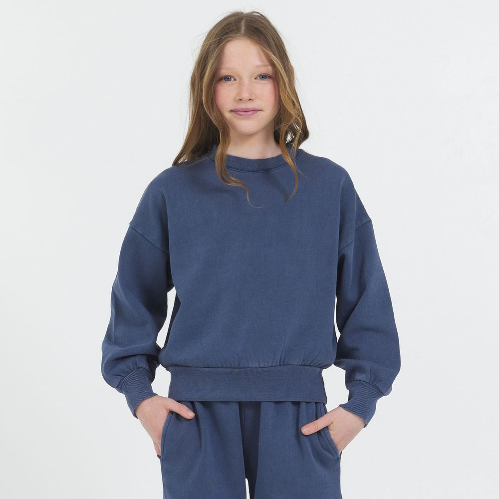 VH Navy Washed Crewneck Sweatshirt