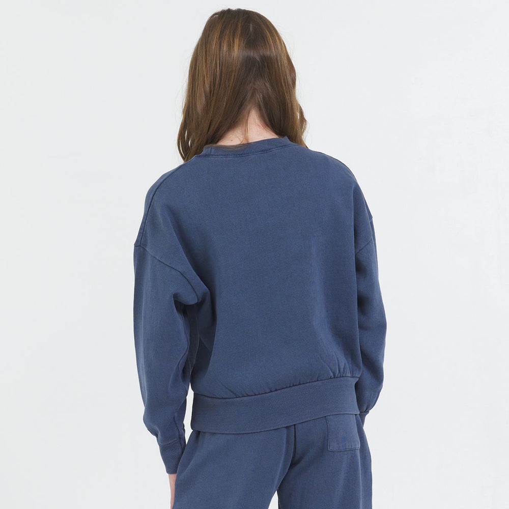 VH Navy Washed Crewneck Sweatshirt