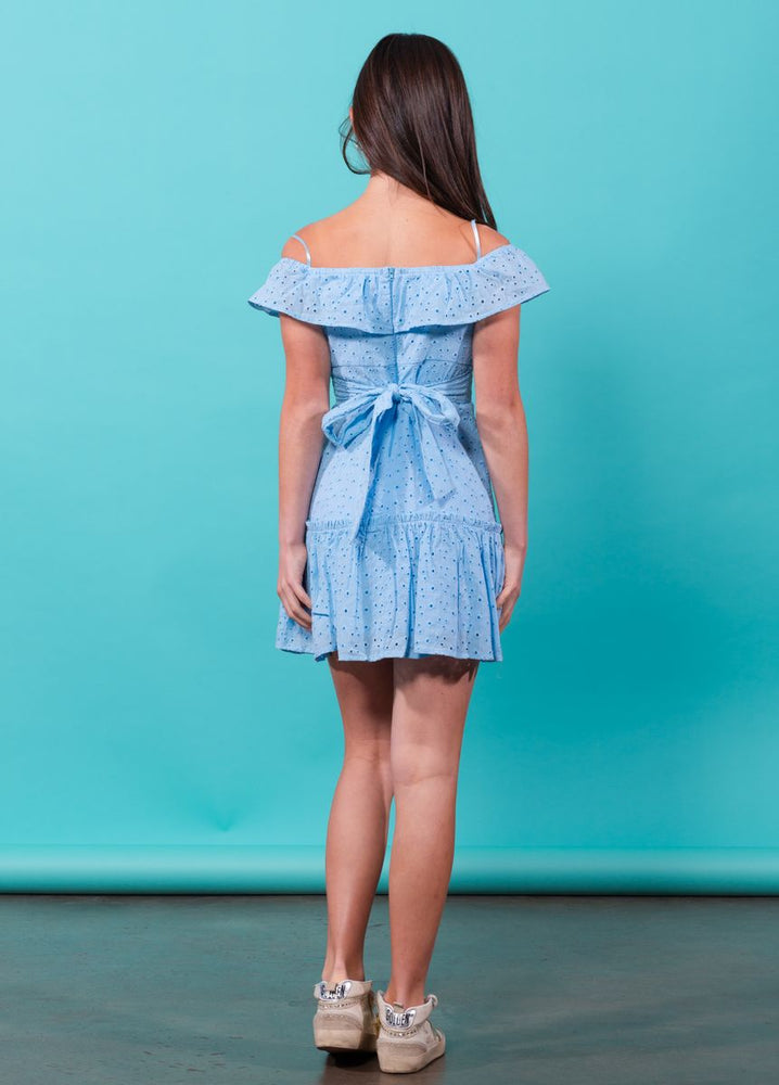 Miss Behave Pamela Tie Back Off Shoulder Dress