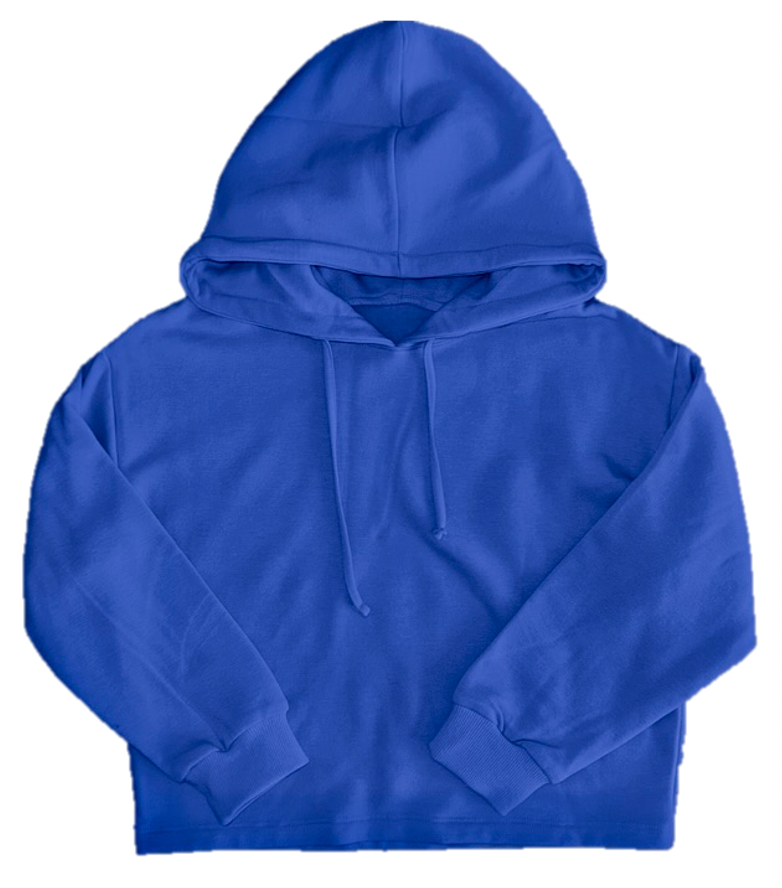Blueberry Cloud Crop Hooded Sweatshirt