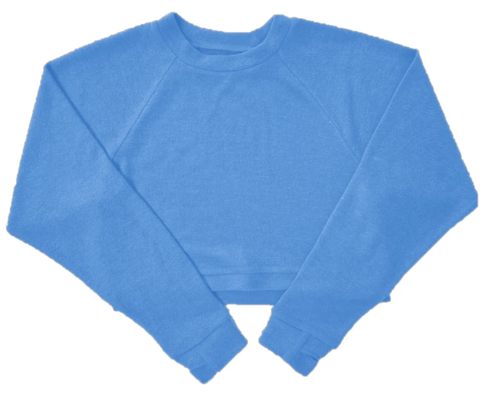 Suzette Cornflower Cuddle Soft Crew Neck Top