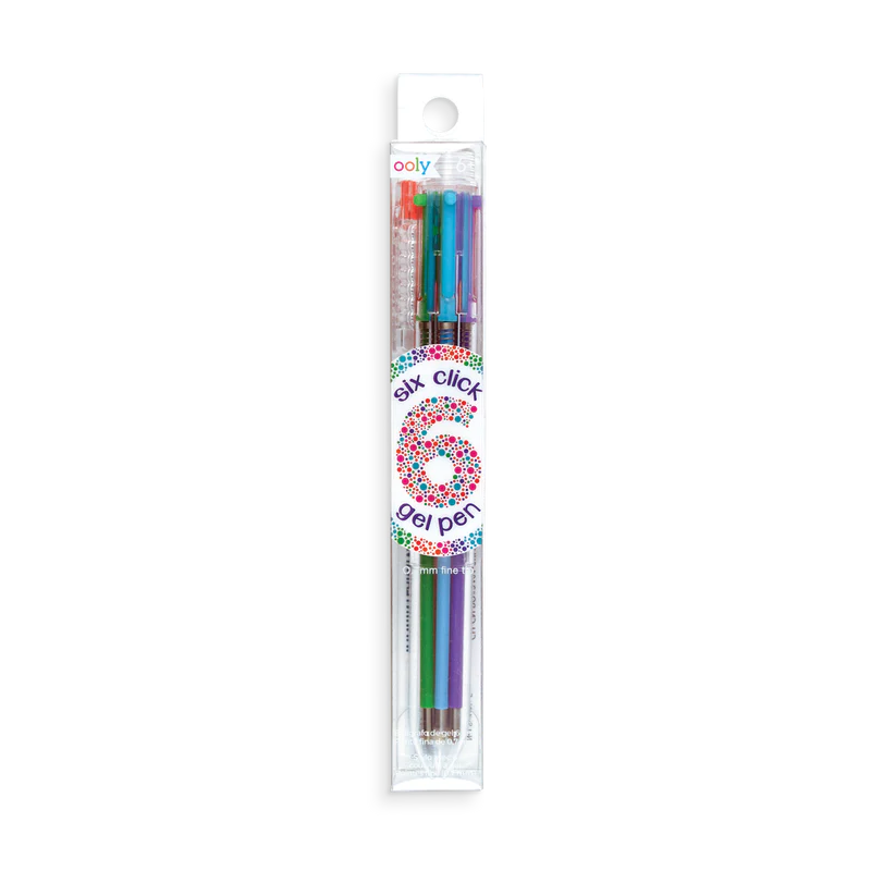 Six Click Colored Gel Pen