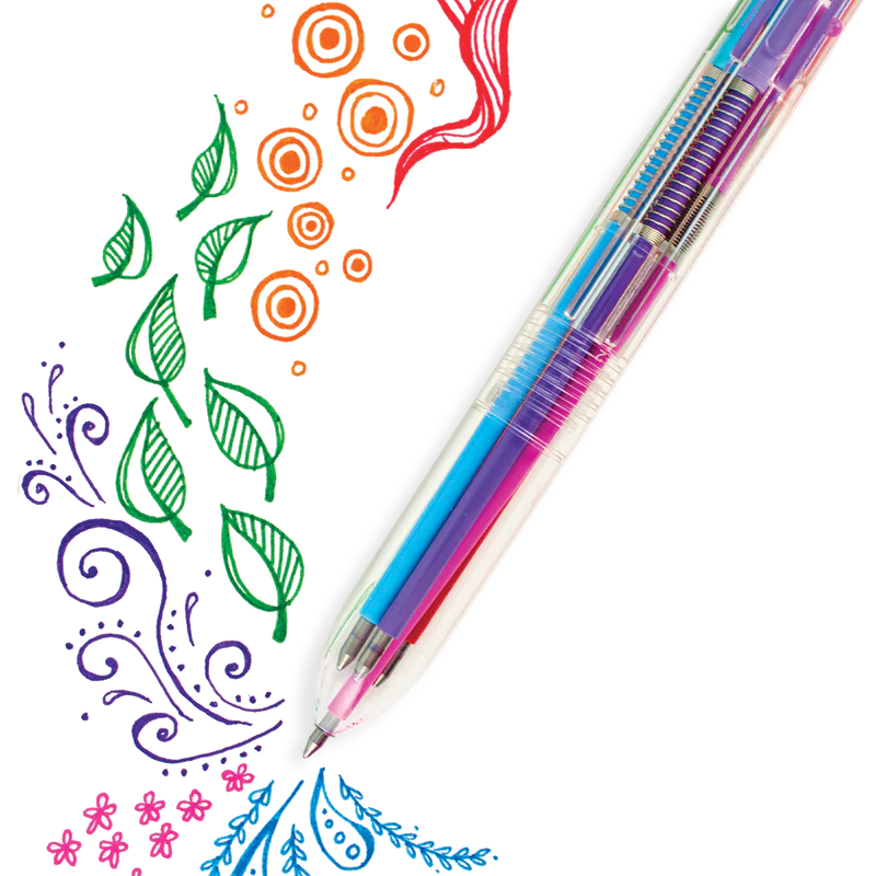 Six Click Colored Gel Pen