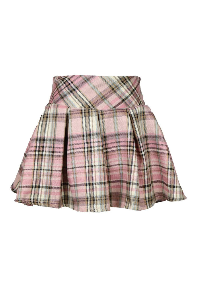 FBZ Pink Plaid Flannel Skirt