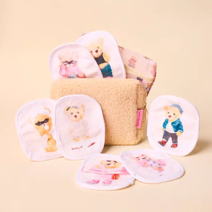 Teddy 7-Day Make Up Eraser Cosmetic Bag