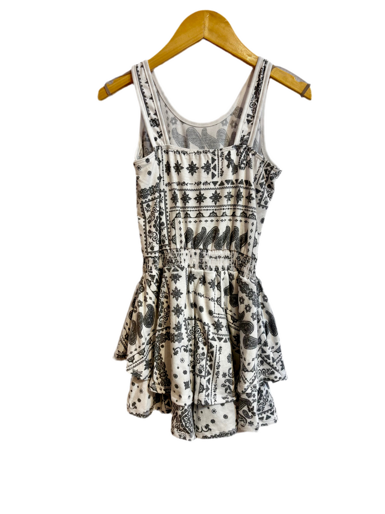 White Tank Bandana Romper