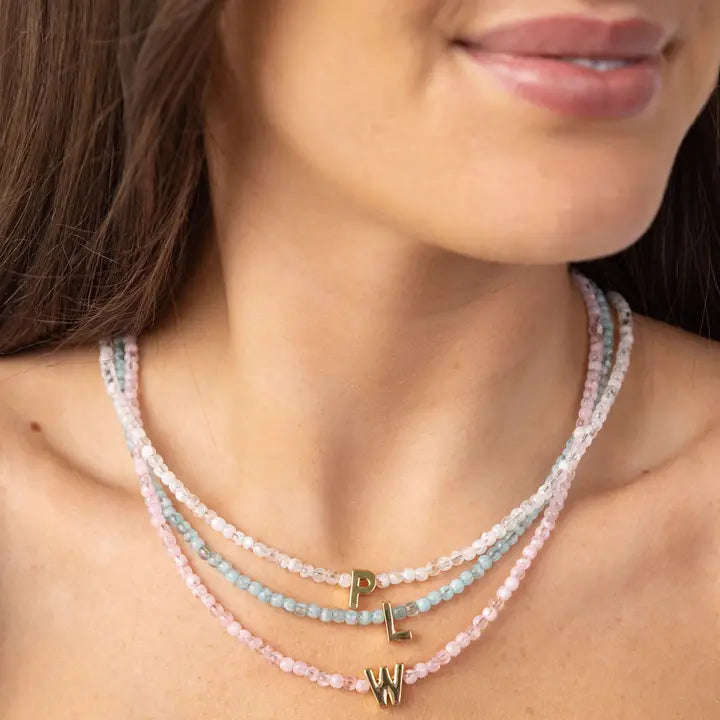 Beaded Initial Necklaces