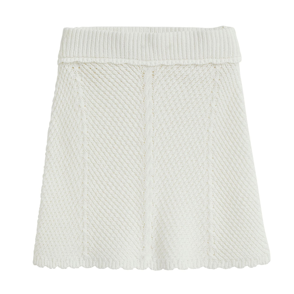 Tractr White Knit Sweater Skirt