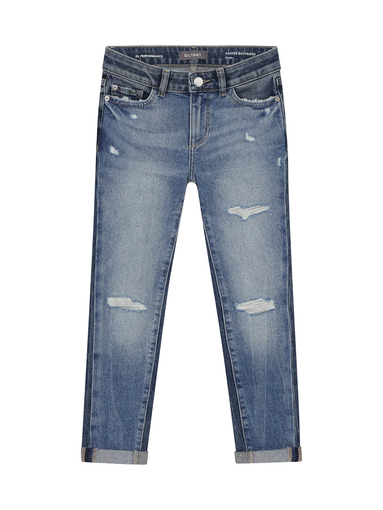 Twilight Hour Distressed Harper Boyfriend Jeans