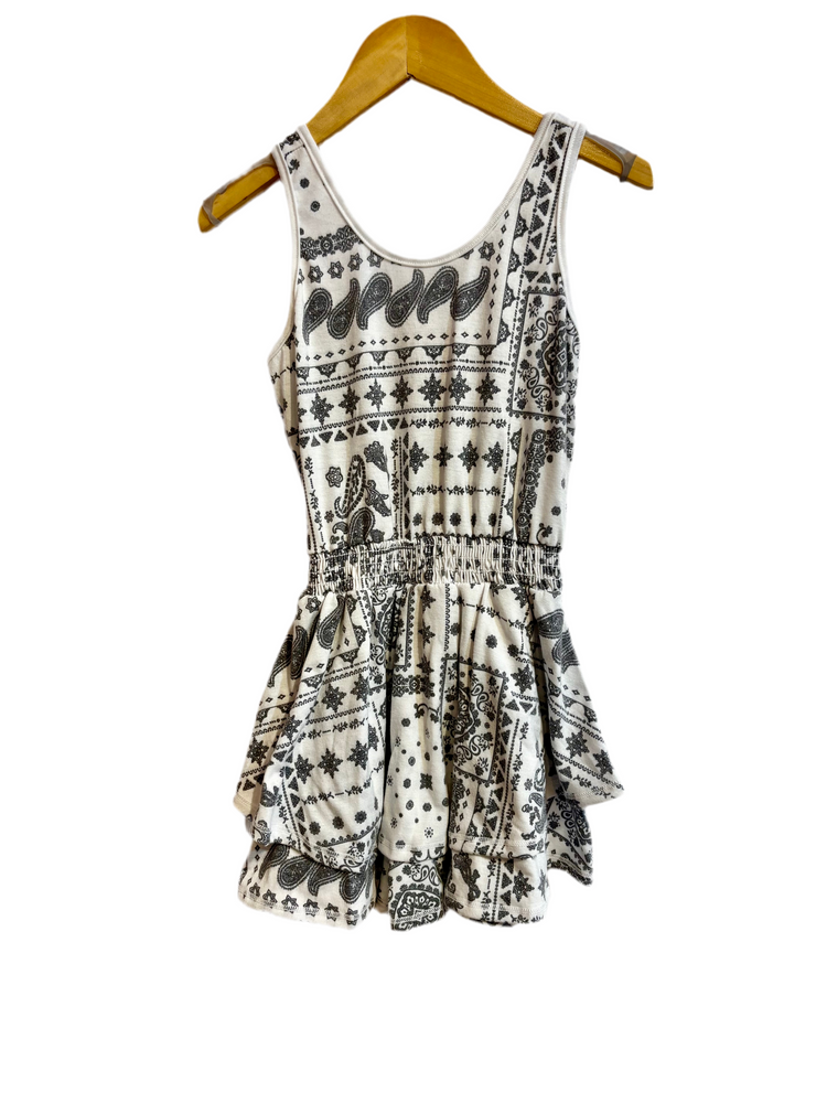 White Tank Bandana Romper