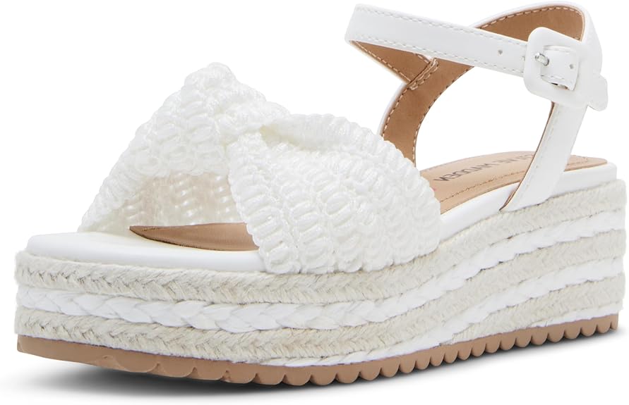 J Cookie Espadrille Wedge Sandal White