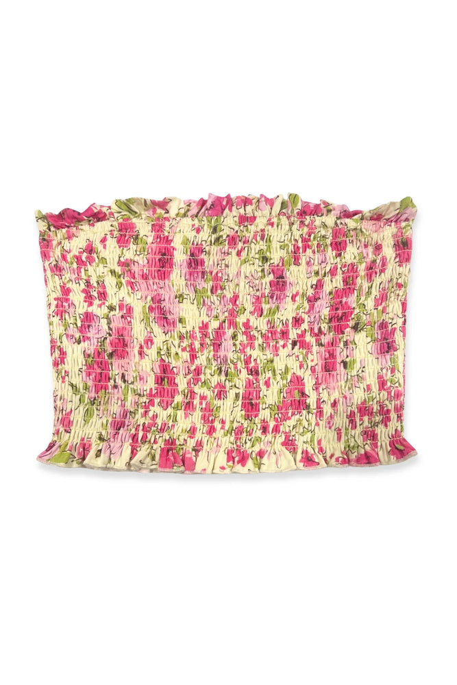 Bea Vacay Floral Smocked Tube Top