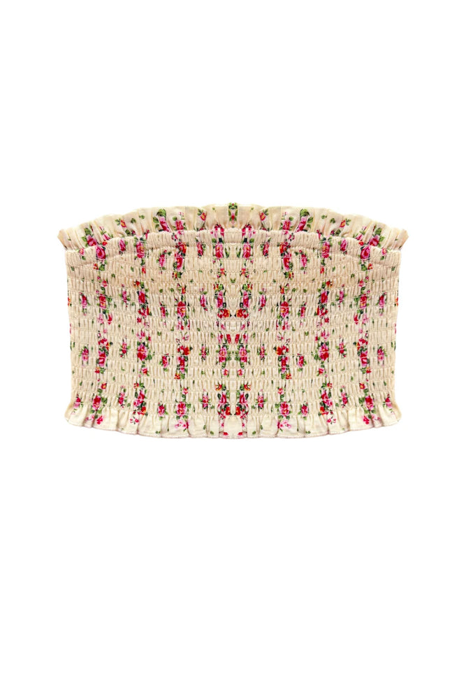 Bea Shabby Chic Floral Smocked Tube Top