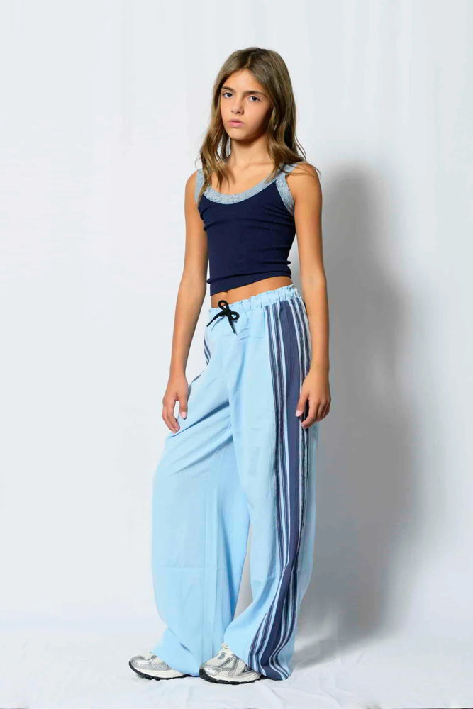 Becky Baby Blue with Blue Stripe Pant