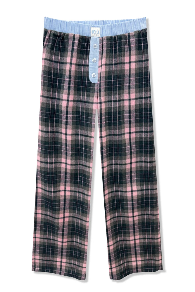 Bree Pink Plaid Lounge Pant