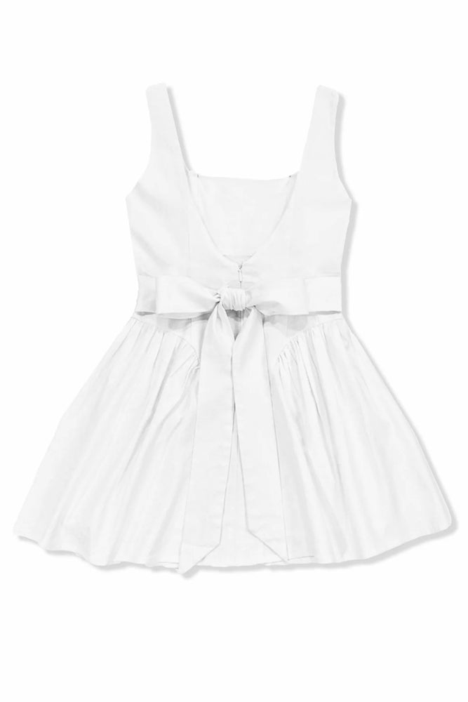 Brenna White Linen Day Dress