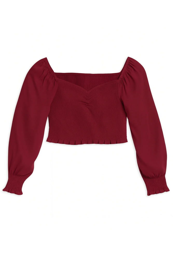 Chloe Mulberry Long Sleeve Top