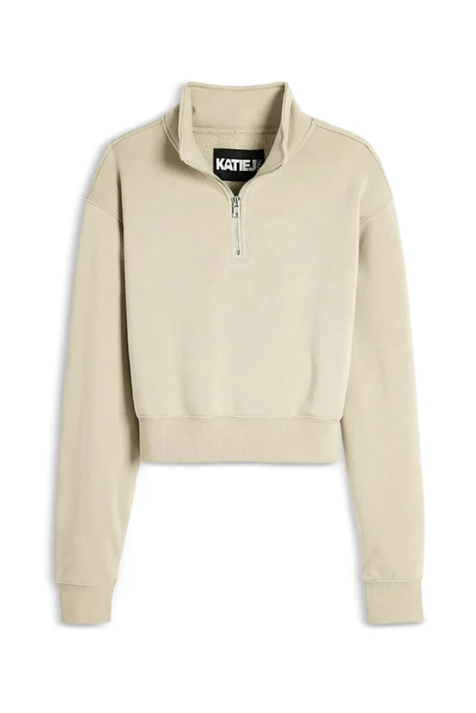 Katie J NYC Stone Dylan 3/4 Zip Sweatshirt