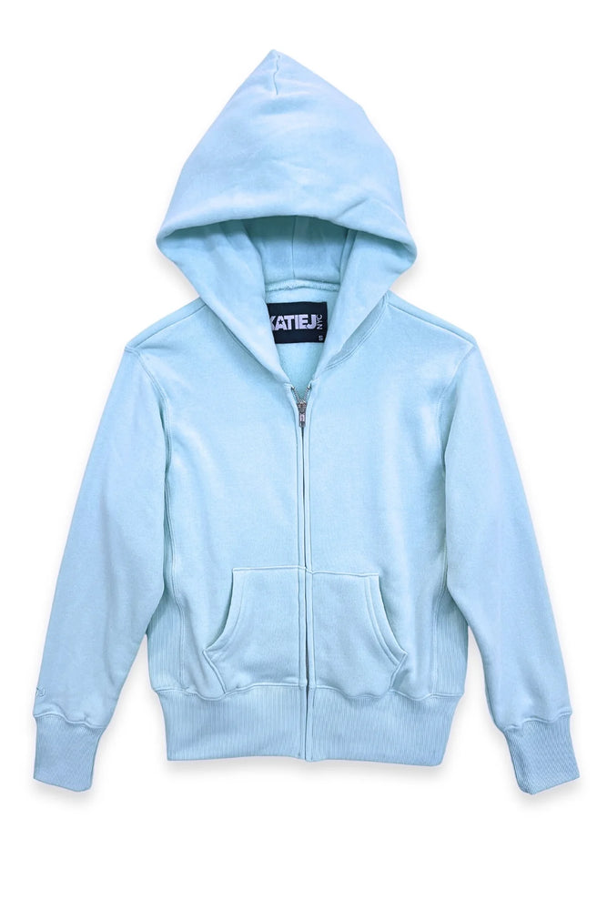 Dylan Glacier Blue Oversized Zip Hoodie
