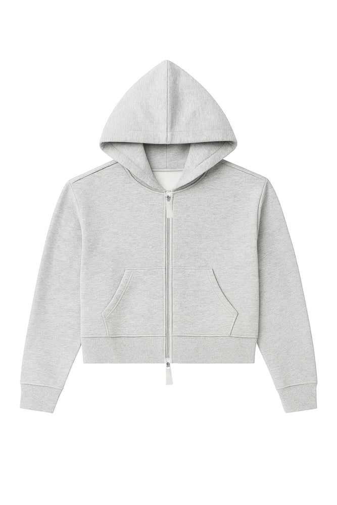 Haden Heather Grey Zip Hoodie