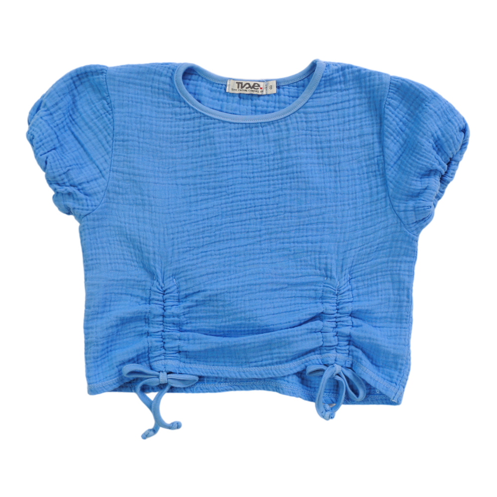 Puff Sleeve Double Ruched Top