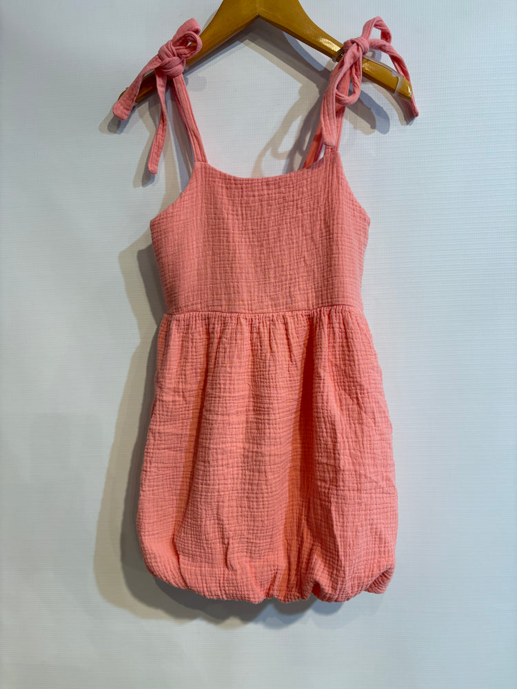 Bubble Skirt Dress with Tie Straps