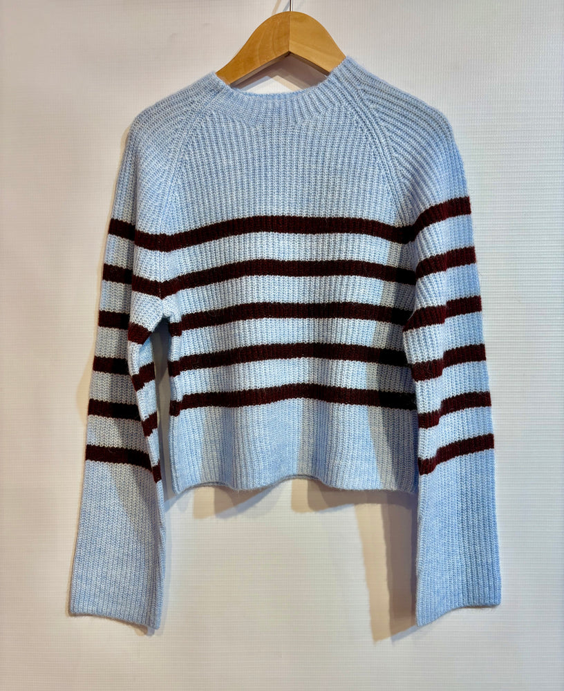 Blue & Burgundy Striped Sweater