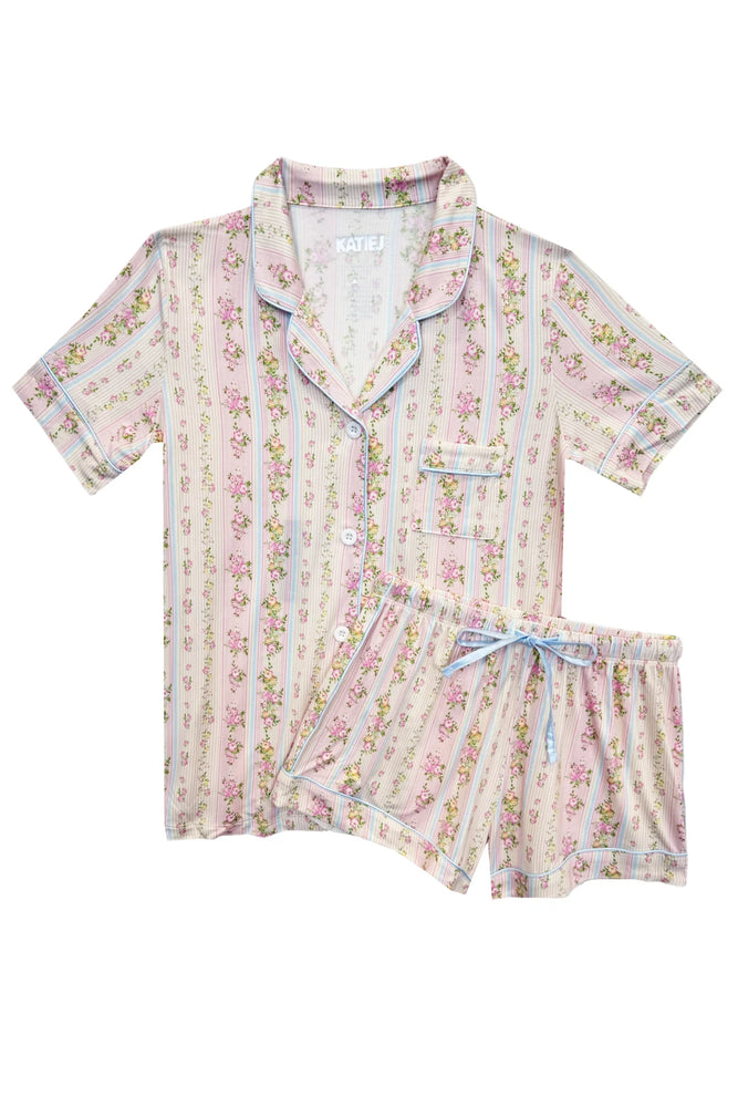 Lynn Shabby Floral Stripe Lounge Set
