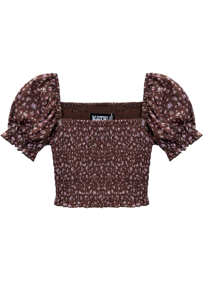 Marlee Chocolate Floral Top