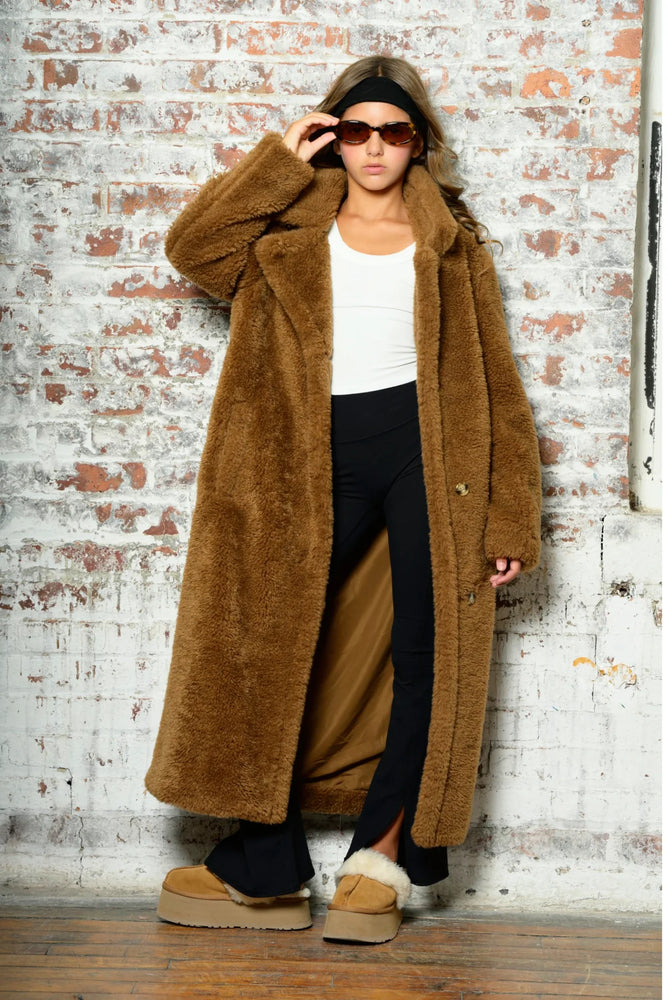 Paddie Long Sherpa Coat