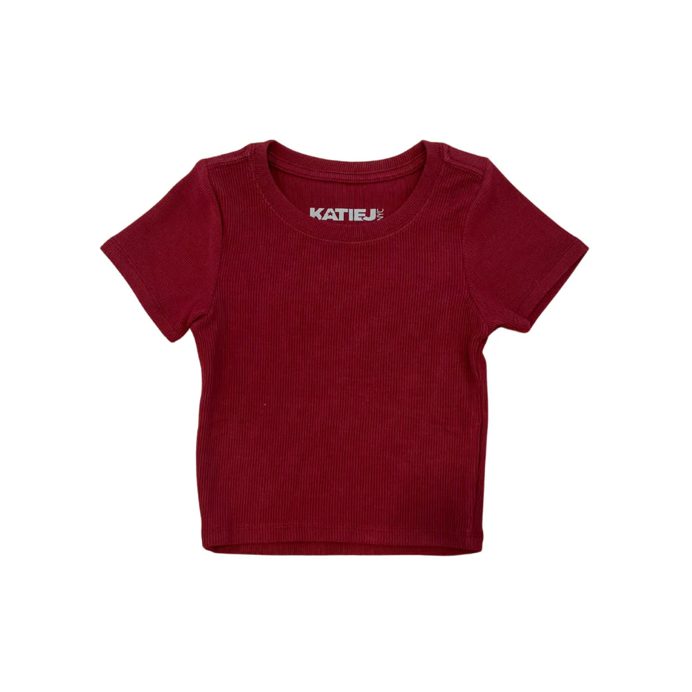 Livi Mulberry Ribbed Tee