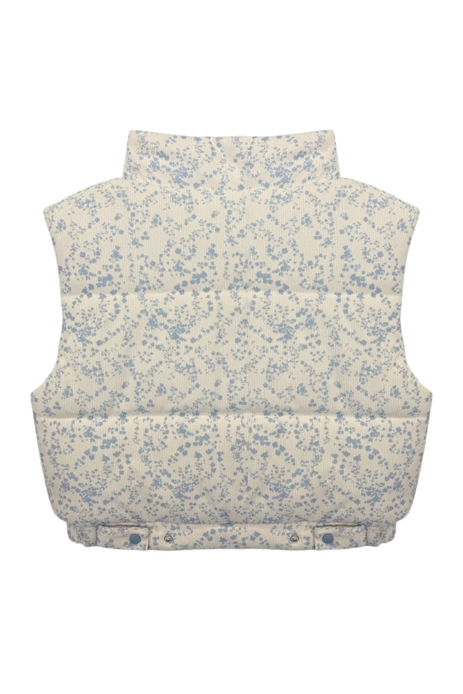Katie J NYC Glacier Bloom Snowy Corduroy Puffer Vest
