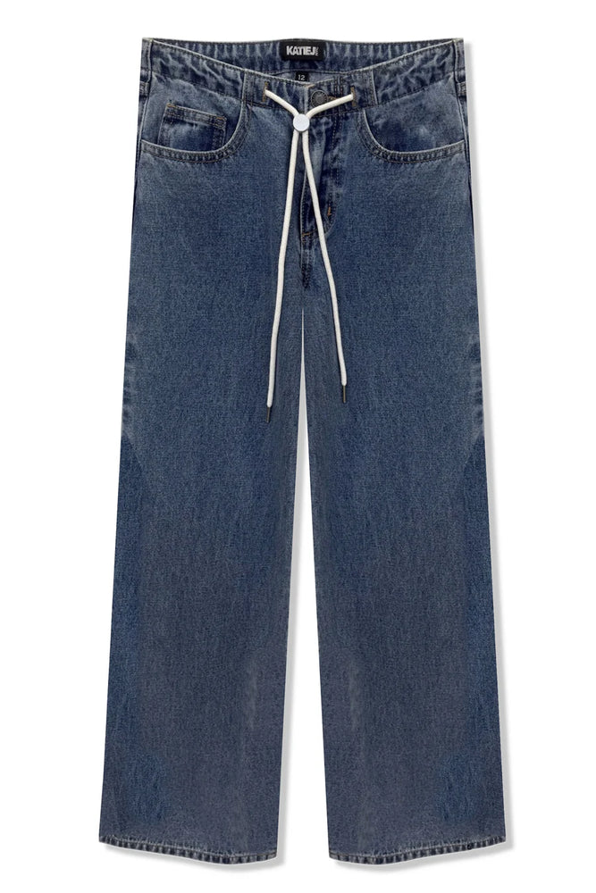Tribeca Medium Wash Wideleg Jeans