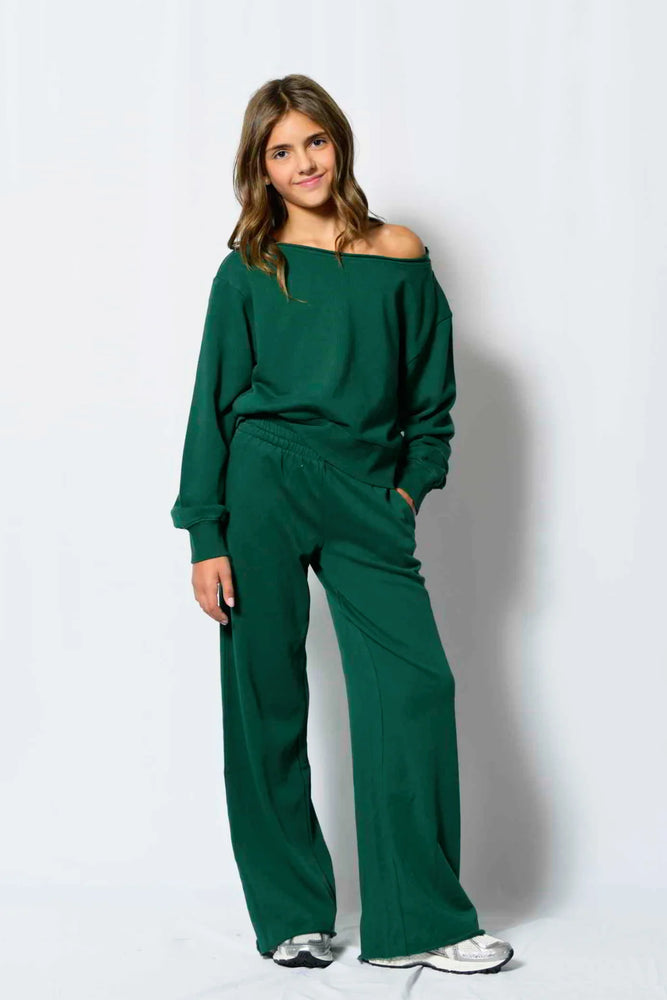 Tristan Bottle Green Vintage Sweatpants
