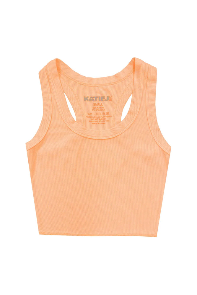 Orange Crush Ribbed Racerback Livi Tank