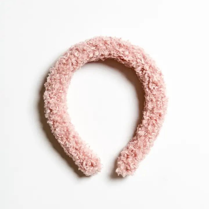 GRWM Baby Pink Boucle Hair Band