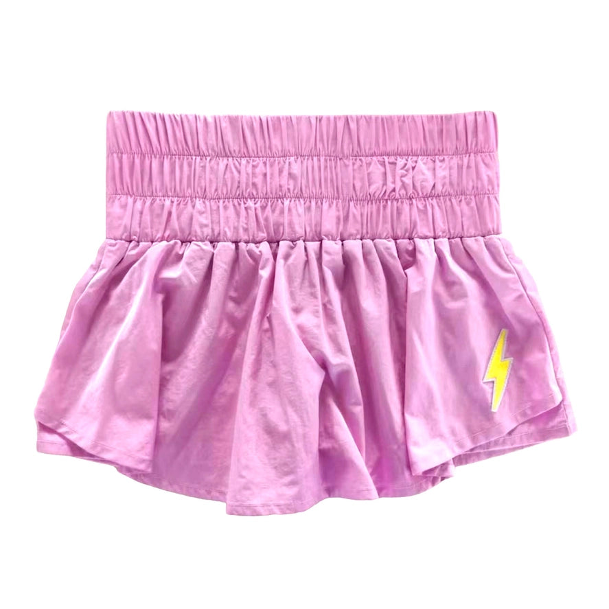 Pink Lightning Bolt Mini Skort