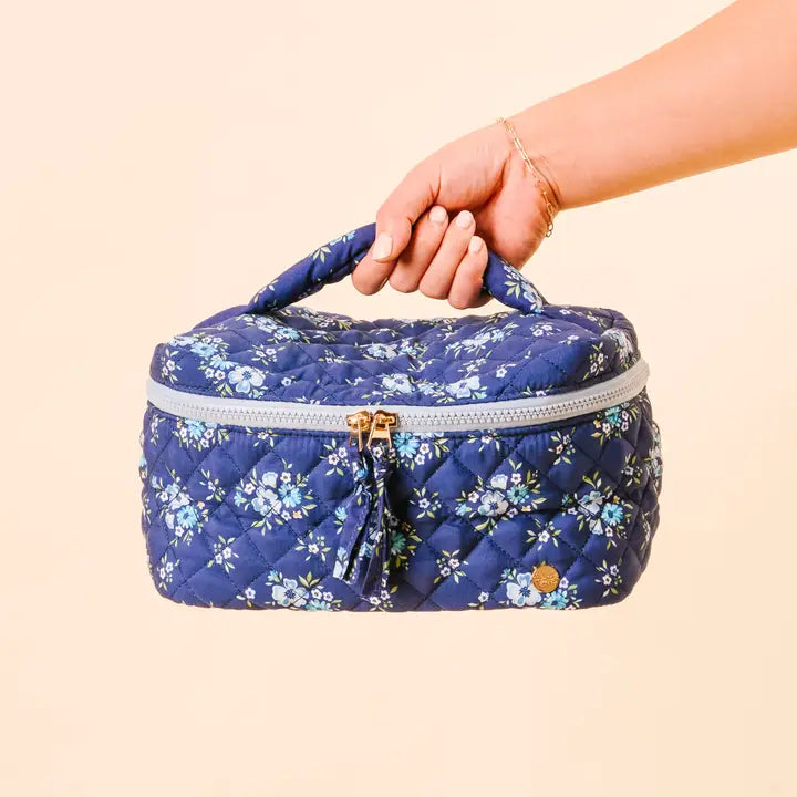 Glam & Go Quilted Cosmetic Bag Daydream Navy