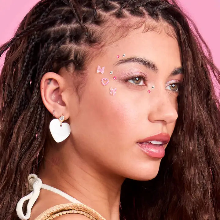 Bow & Heart Face Gem Set