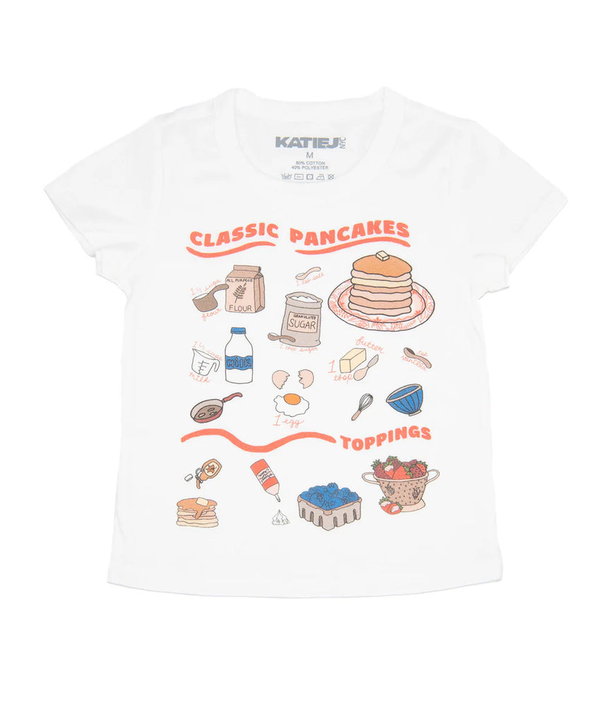 Pancake Vintage White Baby Tee