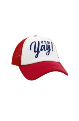 Red U.S. Of Yay! Trucker Hat
