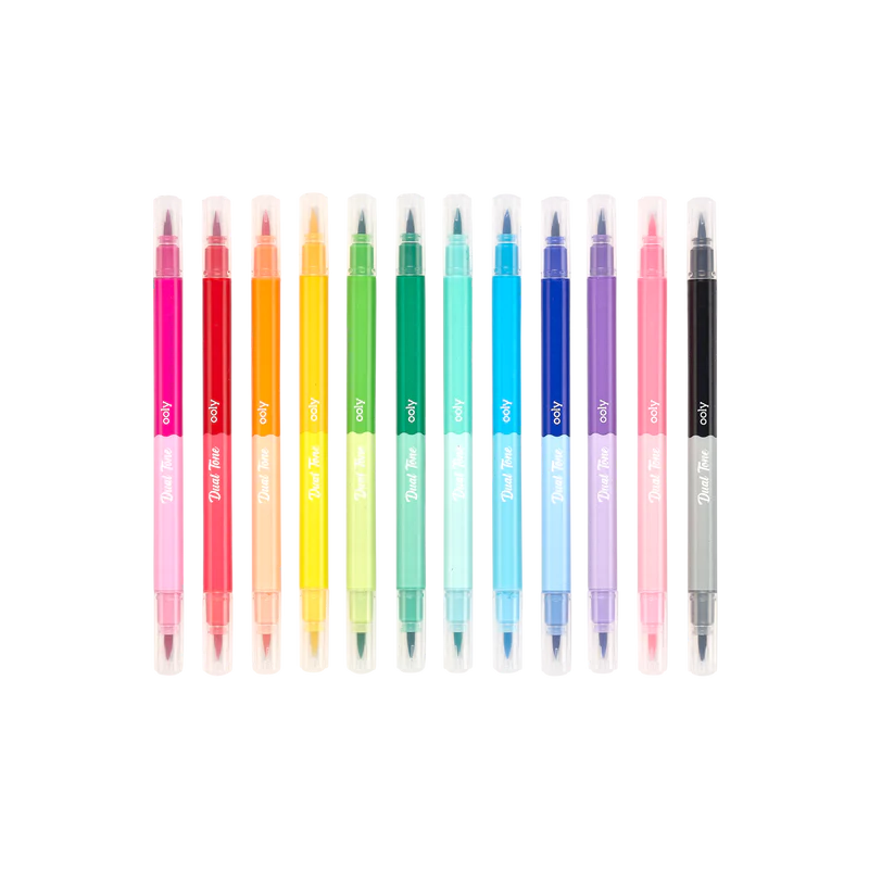 Dual Tone Double Ended Brush Marker