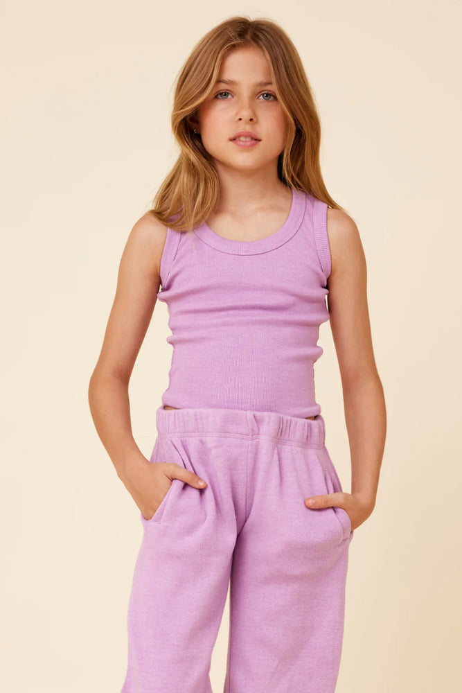 Violet Ribbed Tank