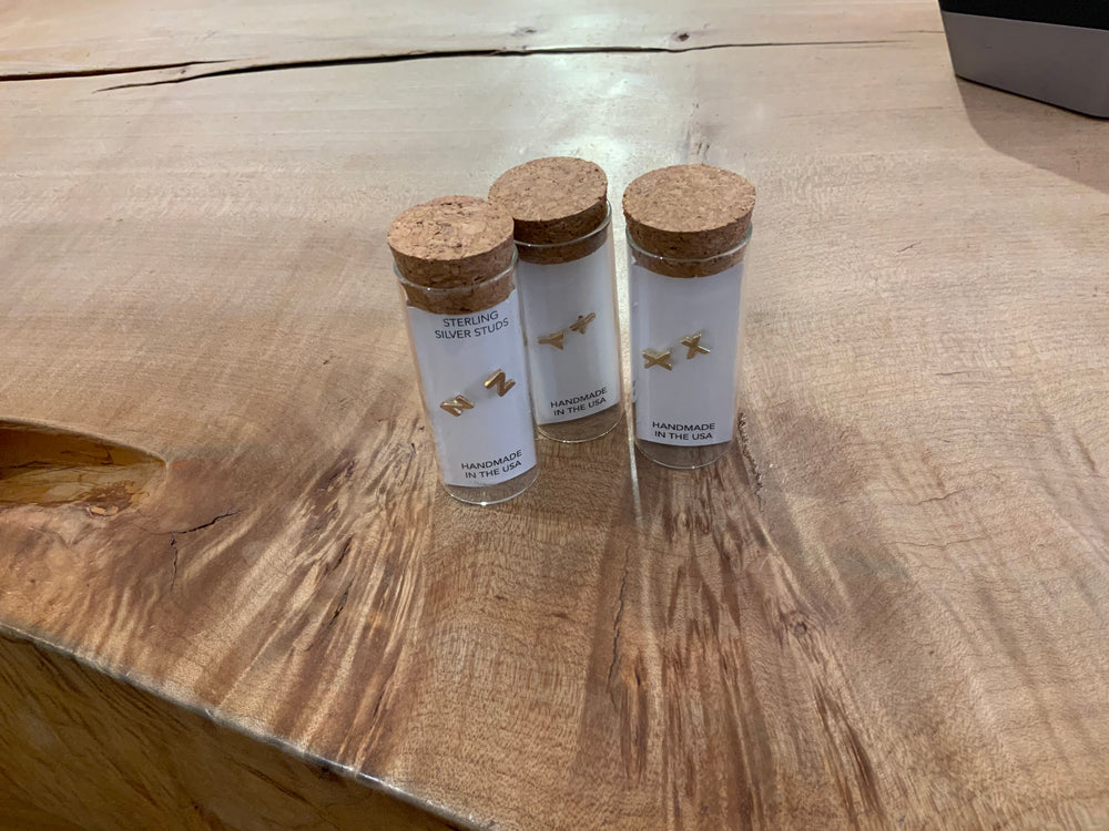 LMZ Initial Earrings